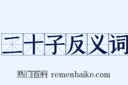 二十子反义词是什么意思的图片